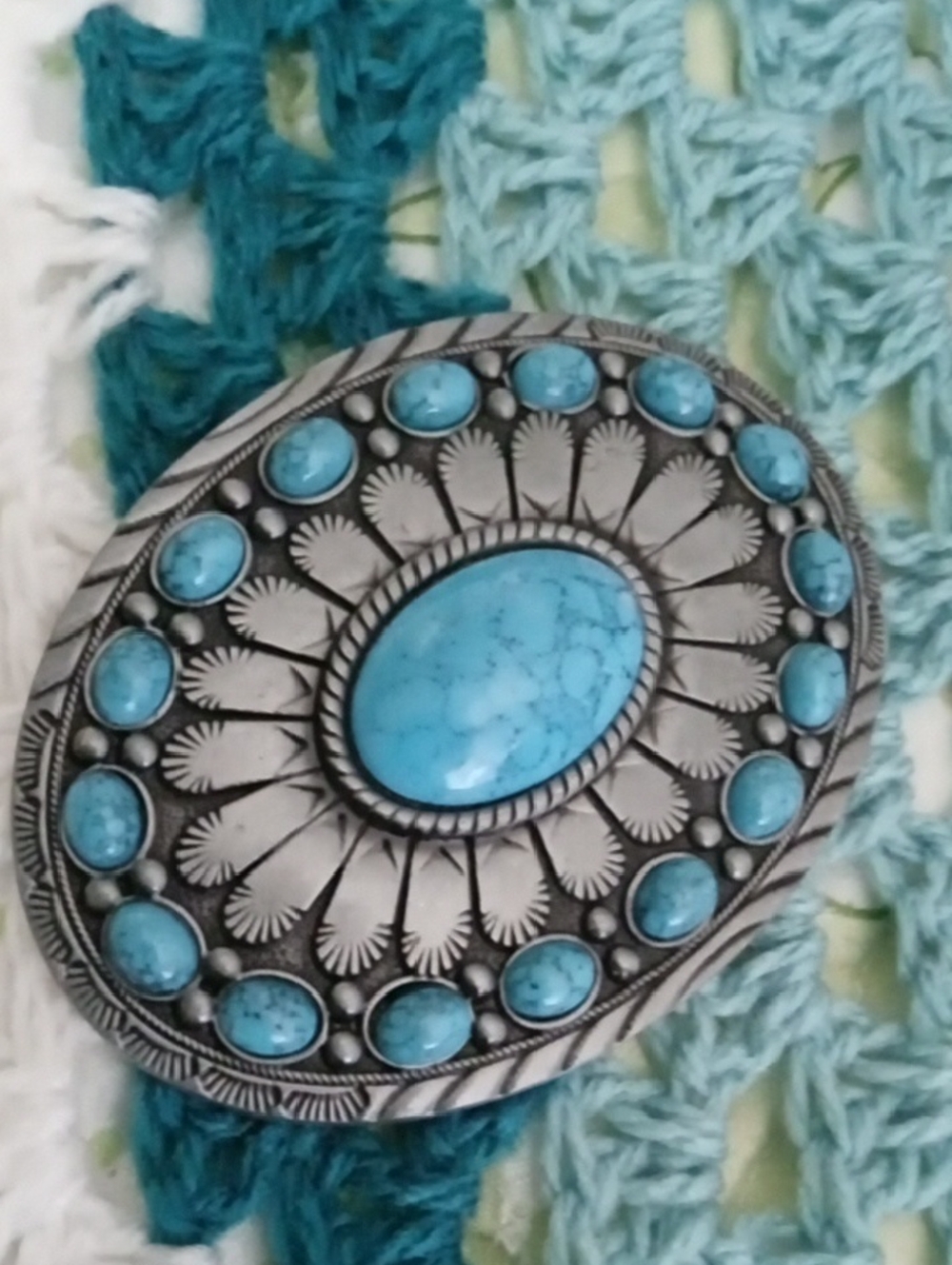 Turquoise Western Belt Buckle